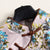 Long Sleeve Knee Length Floral Taffeta Cheongsam Chinese Dress