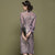 Puff Sleeve Illusion Neck Floral Lace Cheongsam Chinese Evening Dress