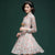 3/4 Sleeve Floral Lace Cheongsam Top Retro Chinese Dress