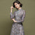 Key Hole Neck Illusion Manches Cheongsam Top Robe Chinoise