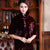 Bolero-Jacke mit Samtschal im chinesischen Stil
