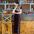 Chinesisches Cheongsam-Kleid aus Samt mit Schlüssellochausschnitt in voller Länge mit Pailletten
