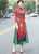 Cheongsam Top Tea Longueur Vietnam Ao Dai Robe Florale