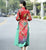 Cheongsam Top Tea Lunghezza Abito floreale Vietnam Ao Dai