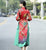 Cheongsam Top Tea Length Vietnam Ao Dai Floral Dress