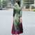 Cheongsam Top Tea Length Vietnam Ao Dai Floral Dress