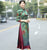 Cheongsam Top Tea Length Vietnam Ao Dai Vestido floral