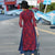 Cheongsam Top Floral Lace Tea Length Ao Dai Dress