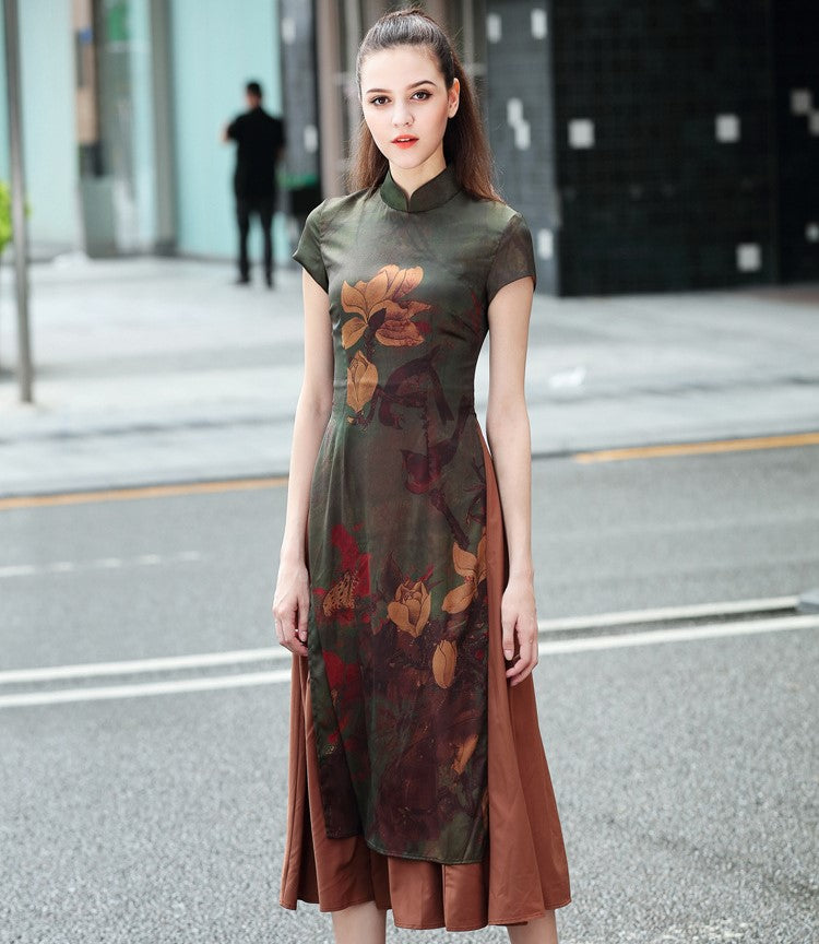 vietnam silk dress Hot Pink Silk Jackquard Ao Dai | Vietnamese Traditional Dress