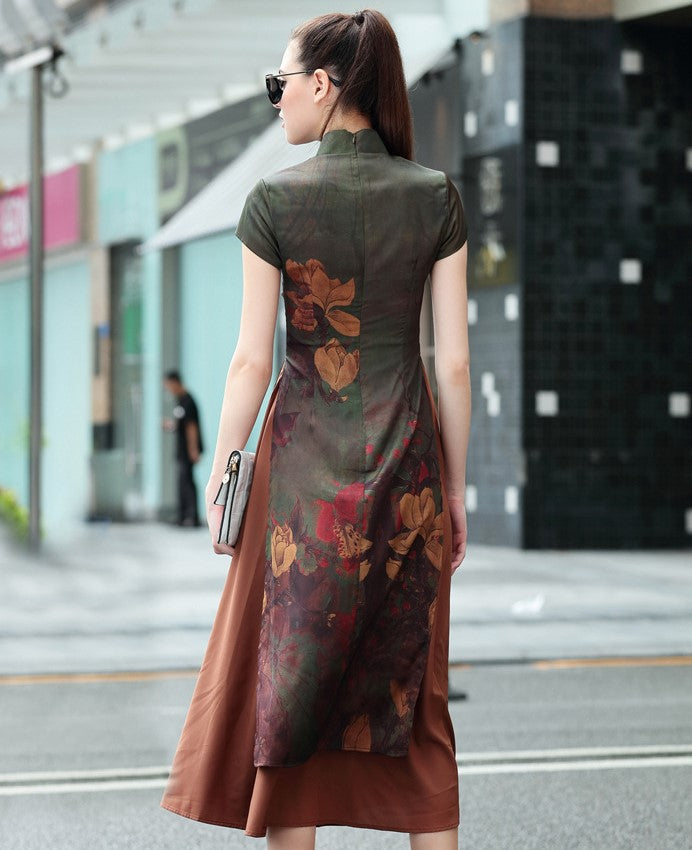 Ao dai silk top