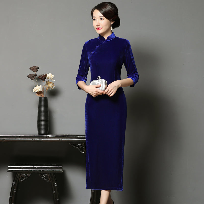 Velvet Chinese Dresses – IDREAMMART