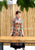 Mandarin Collar Tea Length Floral Silk Ao Dai Dress