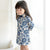 Knielanges Cheongsam-Kleid für Kinder aus 100% Baumwolle mit Blumenmuster