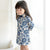 Abito cheongsam per bambini in cotone floreale 100% lunghezza al ginocchio