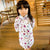 Langarm-Cheongsam-Kleid aus 100% Baumwolle mit Blumenmuster für Kinder