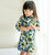 3/4  Sleeve 100% Cotton Floral Kid's Cheongsam Dress