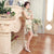 Knielanges chinesisches Cheongsam-Kleid aus Seidenmischung mit Blumenmuster