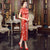 Full Length Brocade Cheongsam Floral Chinese Dress