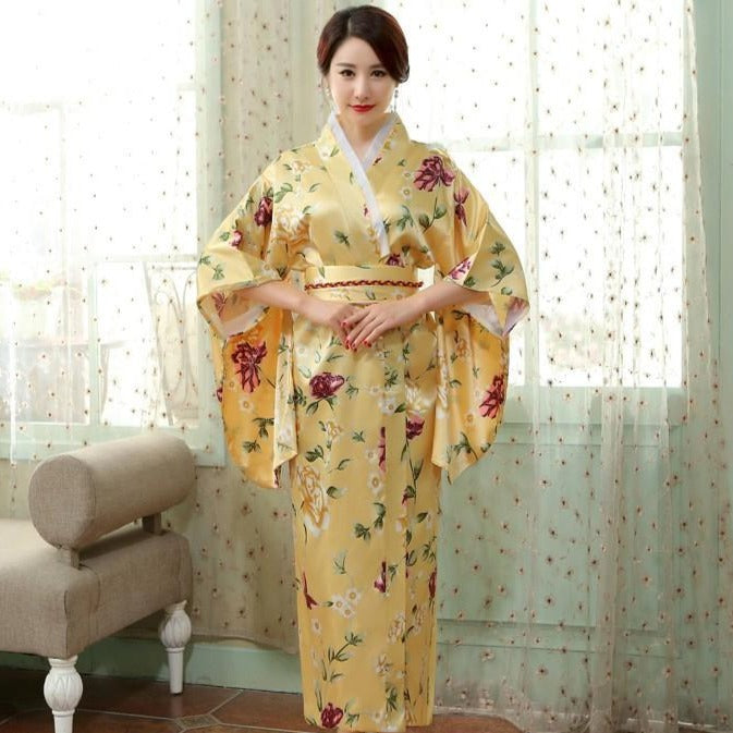 Japanese Kimono Costume Robe Vintage Yukata – IDREAMMART