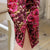 Vestido chino cheongsam de terciopelo floral con mangas casquillo