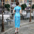 Full Length Cap Sleeve Floral Brocade Cheongsam Evening Dress