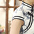 Cap Sleeve Tea Length Floral Linen Cheongsam Chinese Dress