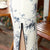 Abito cinese cheongsam in lino floreale con maniche ad aletta lunghezza tè