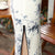 Cap Sleeve Tea Length Floral Linen Cheongsam Chinese Dress