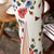 Cap Sleeve Tea Length Floral Linen Cheongsam Chinese Dress