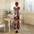 Key Hole Neck Full Length Floral Silk Blend Cheongsam Chinese Dress