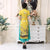 Cheongsam Top Full Length Ao Dai Two-piece Floral Dress