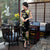 Cap Sleeve Tea Length Floral Silk Blend Cheongsam Chinese Dress