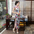 Chinesisches Cheongsam-Kleid mit Flügelärmeln in voller Länge aus Seidenmischung mit Blumenmuster