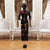 Half Sleeve Tea Length Floral Velvet Cheongsam Chinese Dress