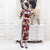 Half Sleeve Tea Length Floral Velvet Cheongsam Chinese Dress