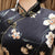 Robe chinoise Cheongsam en velours floral à demi-manches