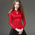 Real Silk Long Sleeve Mandarin Collar Chinese Style Blouse