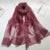 Feather Embroidery Real Silk & Woolen Scarf Shawl