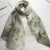 Real Silk Oriental Floral Embroidery Scarf Shawl