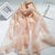 Feather Embroidery Real Silk & Woolen Scarf Shawl