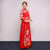 Long Sleeve Dragon & Phoenix Embroidery Traditional Chinese Wedding Suit