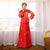 Traje de boda chino ajustado de una línea de manga larga