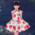 100% coton Cheongsam Top Robe chinoise à fleurs pour enfants