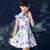 Cheongsam-Top aus 100% Baumwolle für Kinder chinesisches Blumenkleid