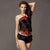 Floral Embroidery Appliques Real Silk Cross Halter Top & Briefs Set