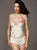 Deep V Neck Floral Embroidery Appliques Real Silk Halter Top & Briefs Set