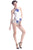 Floral Embroidery Appliques Real Silk Cross Halter Top & Briefs Set