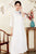 Organza avec broderie de bon augure Robe de bal Cheongsam pleine longueur