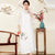 Organza with Auspicious Embroidery Full Length Cheongsam Prom Dress