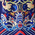 Short Sleeve Auspicious Embroidery Chiffon Tea Length Ao Dai Dress